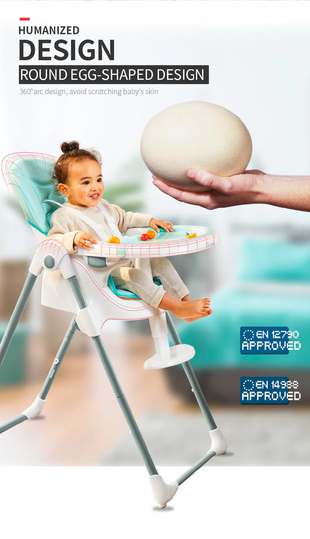 Chinese Safety High Quality Baby Feeding High Chair